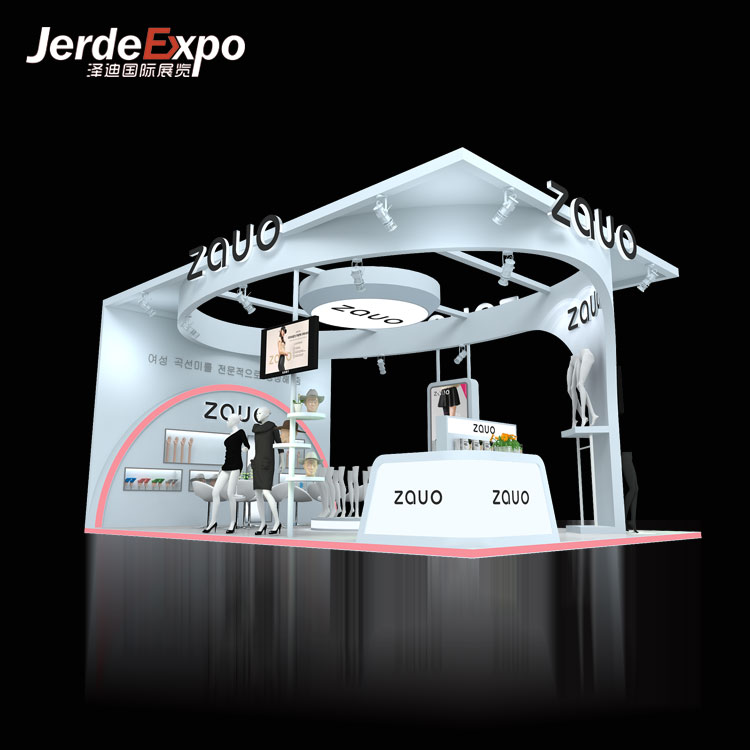 化妝品展位展臺搭建中的展柜該如何設(shè)計與布局？